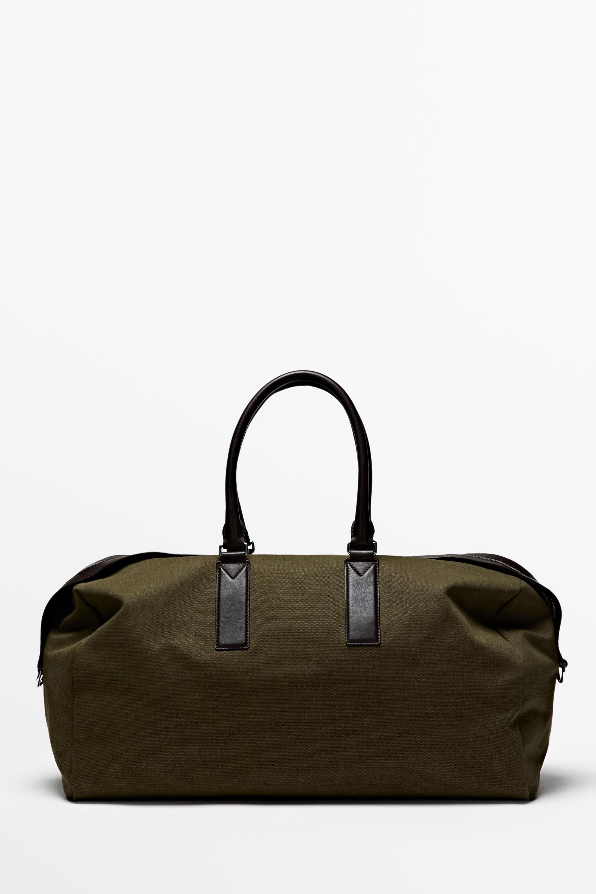 Nappa leather detail travel bag